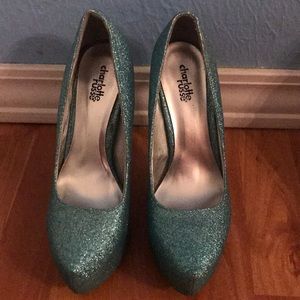 Blue Sparkle Heels